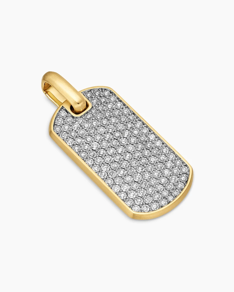 Chevron Pinky Ring in 18K Yellow Gold with Diamonds, 10mm