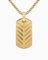 Chevron Pinky Ring in 18K Yellow Gold with Diamonds, 10mm