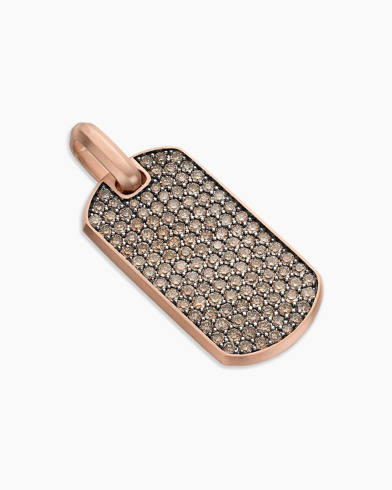 Chevron Pinky Ring in 18K Rose Gold with Diamonds, 10mm