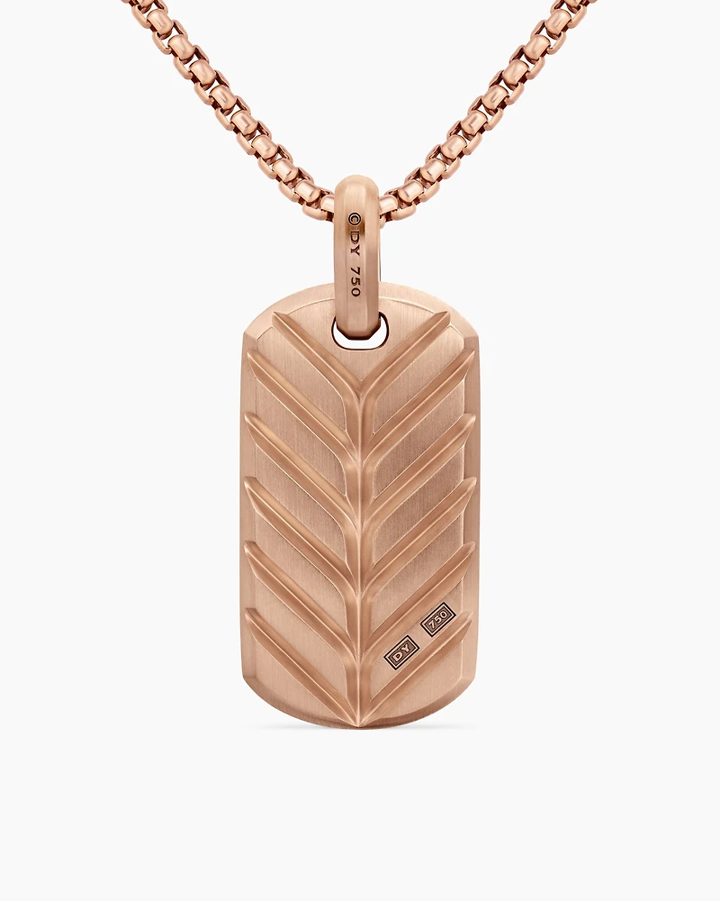 Chevron Pinky Ring in 18K Rose Gold with Diamonds, 10mm