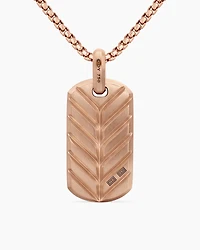 Chevron Pinky Ring in 18K Rose Gold with Diamonds, 10mm