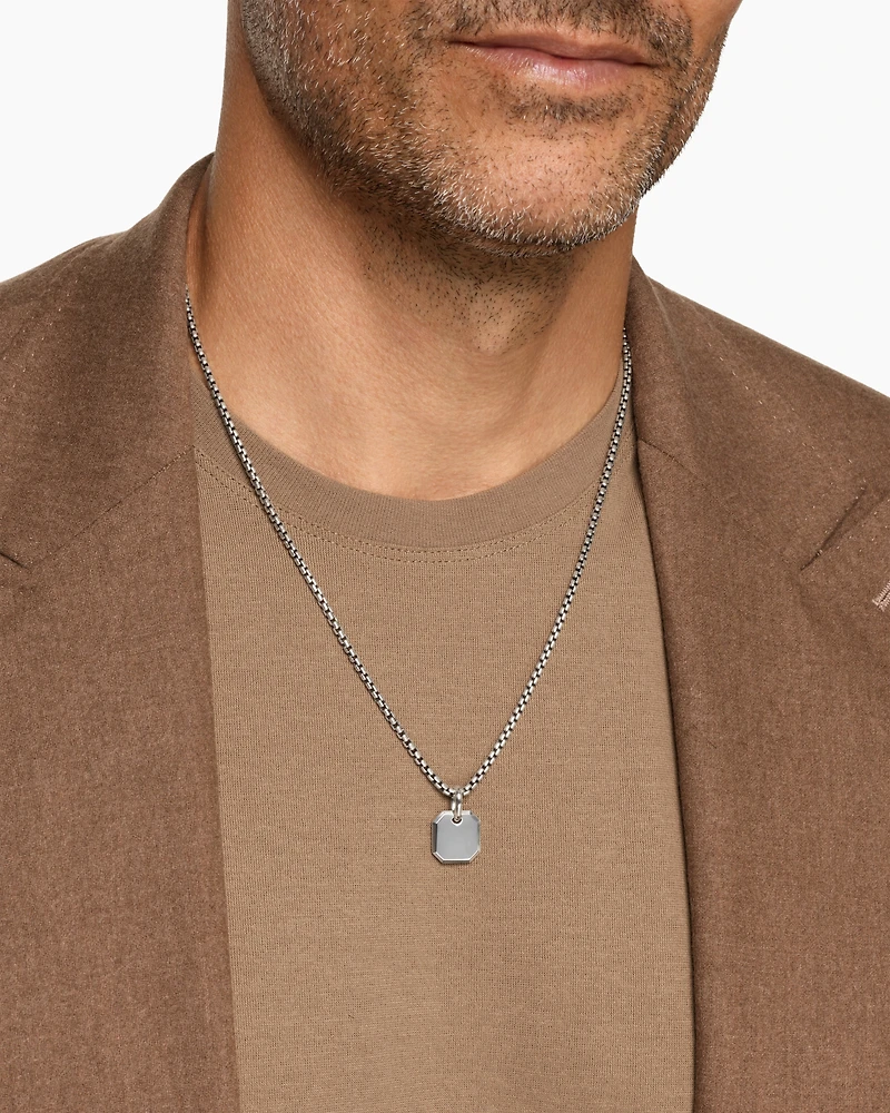 Octagonal Amulet in Sterling Silver, 15mm
