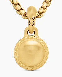 Evil Eye Amulet in 18K Yellow Gold with Emerald, 14.5mm