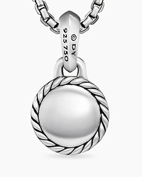 Evil Eye Amulet in Sterling Silver with 18K Yellow Gold and Emerald, 14.5mm