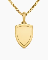 St. Michael Amulet in 18K Yellow Gold with Diamonds, 26mm