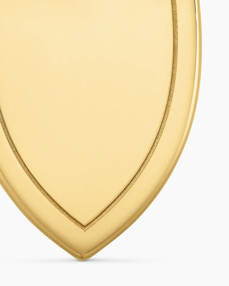 St. Michael Amulet in 18K Yellow Gold with Diamonds, 26mm