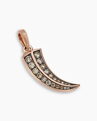 Roman Claw Amulet in 18K Rose Gold with Cognac Diamonds, 42.6mm