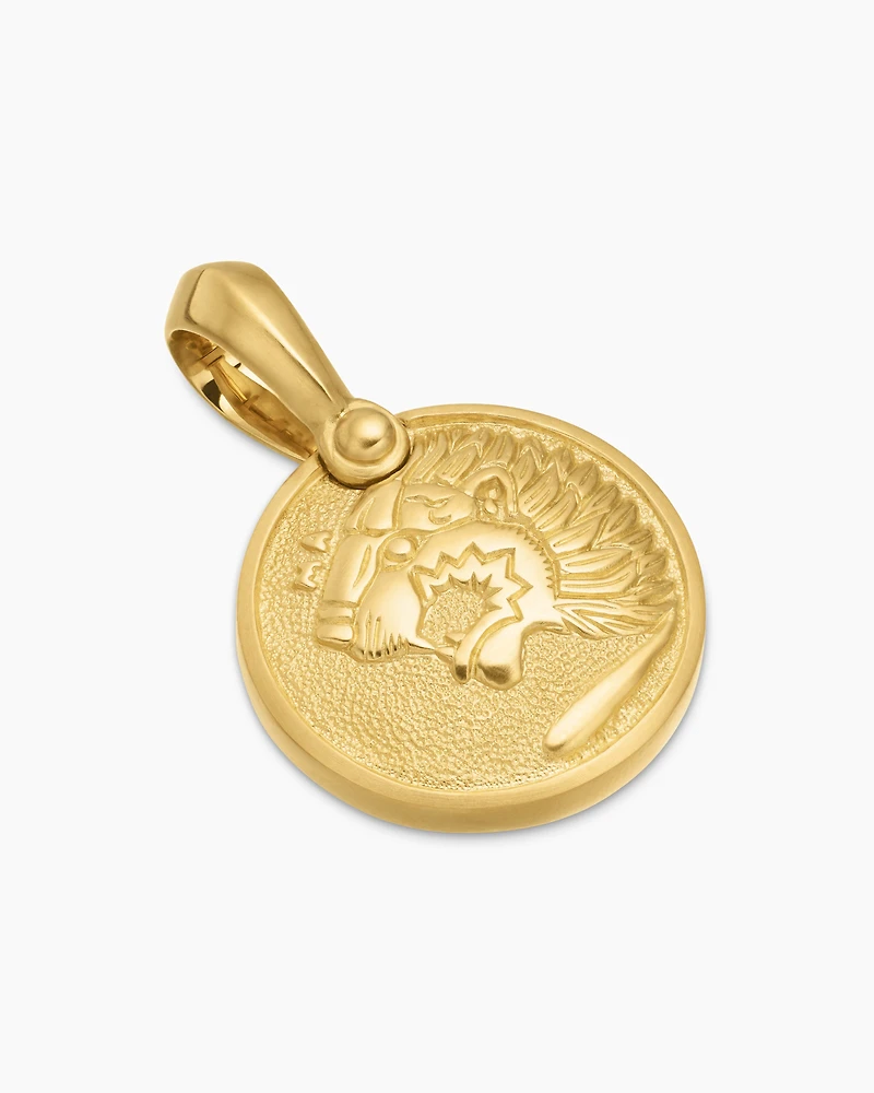 Petrvs® Lion Amulet in 18K Yellow Gold, 18.5mm