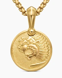 Petrvs® Lion Amulet in 18K Yellow Gold, 18.5mm