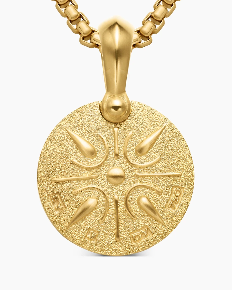 Petrvs® Lion Amulet in 18K Yellow Gold, 18.5mm