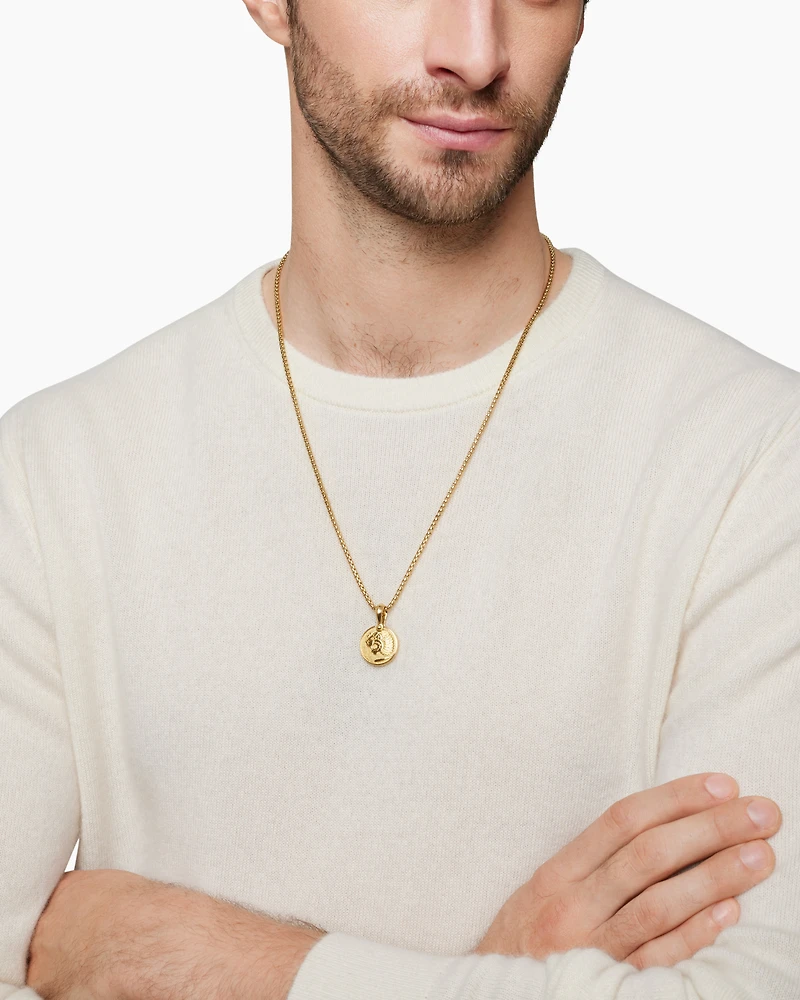 Petrvs® Lion Amulet in 18K Yellow Gold, 18.5mm