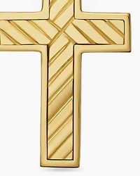 Pavé Cross Pendant in 18K Yellow Gold with Diamonds, 23mm