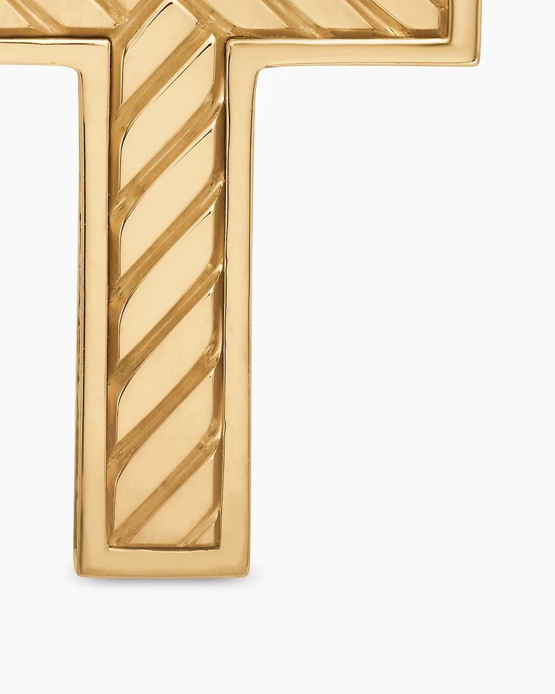 Streamline® Cross Pendant in 18K Yellow Gold with Diamonds