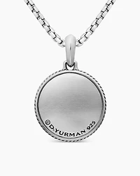 Maritime® Compass Amulet in Sterling Silver with Centre Black Diamond