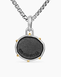 Cancer Amulet in Sterling Silver with 18K Yellow Gold, 33mm