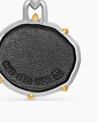 Cancer Amulet in Sterling Silver with 18K Yellow Gold, 33mm