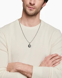 Leo Amulet in Sterling Silver with 18K Yellow Gold, 33mm