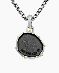 Scorpio Amulet in Sterling Silver with 18K Yellow Gold, 33mm