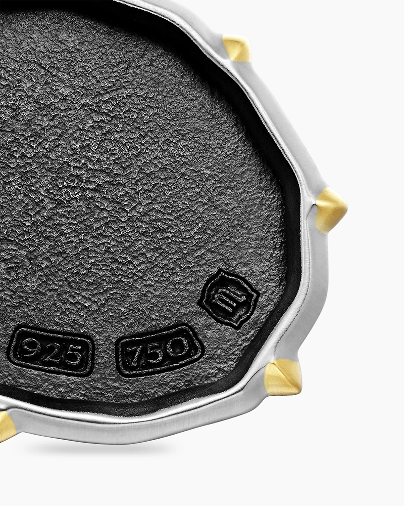 Scorpio Amulet in Sterling Silver with 18K Yellow Gold, 33mm