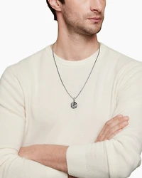 Aquarius Amulet in Sterling Silver with 18K Yellow Gold, 33mm