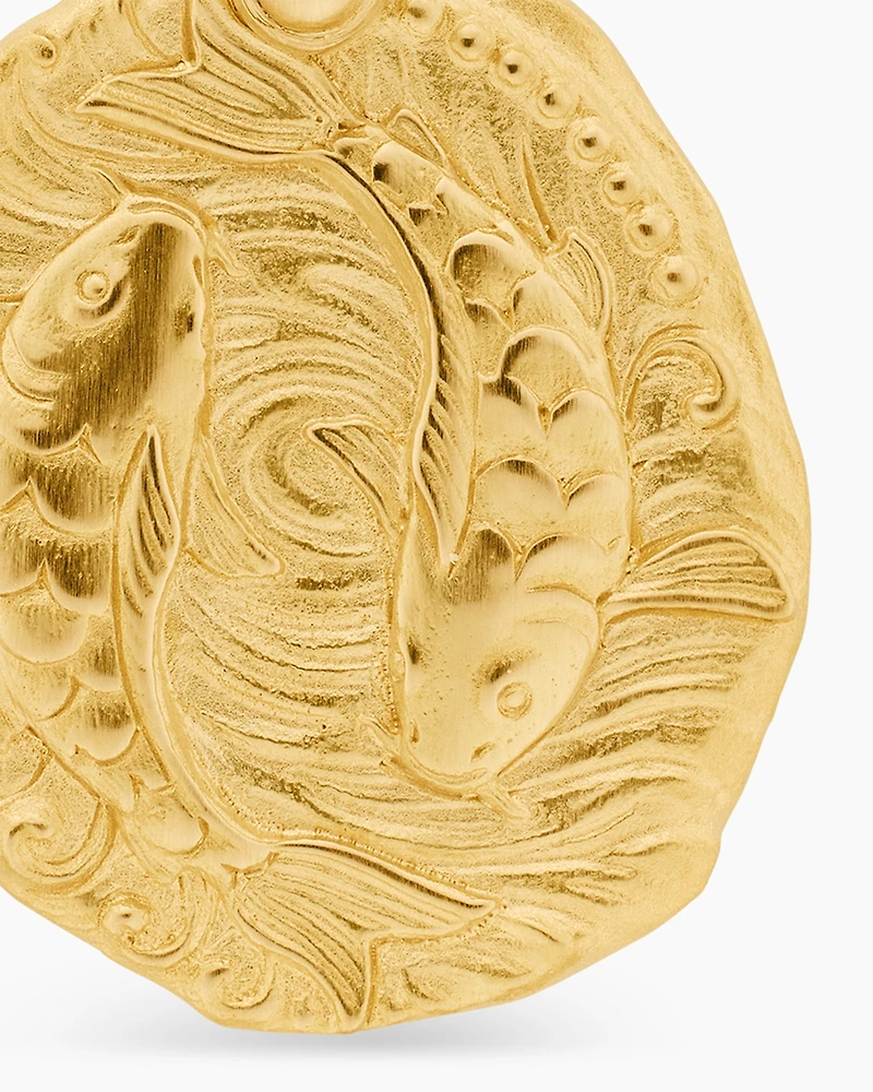 Pisces Amulet in 18K Yellow Gold, 27mm