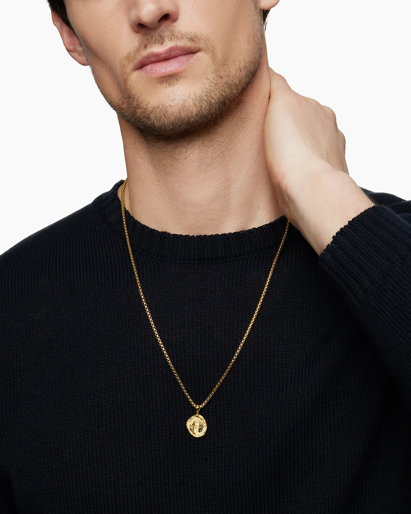 Pisces Amulet in 18K Yellow Gold, 27mm
