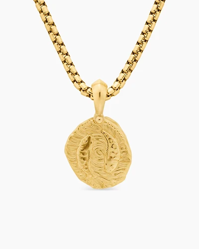 Pisces Amulet in 18K Yellow Gold, 27mm