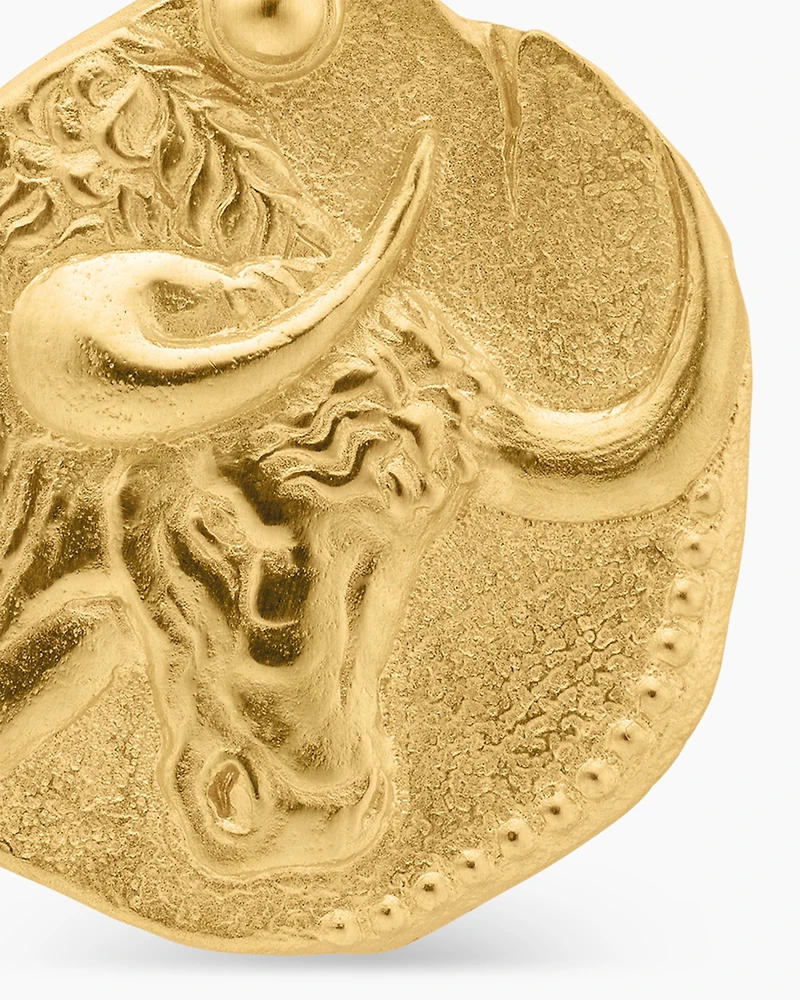 Taurus Amulet in 18K Yellow Gold, 17mm