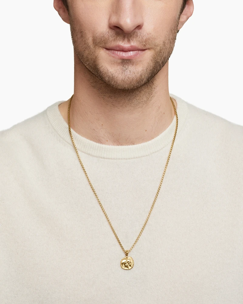 Gemini Amulet in 18K Yellow Gold, 27mm