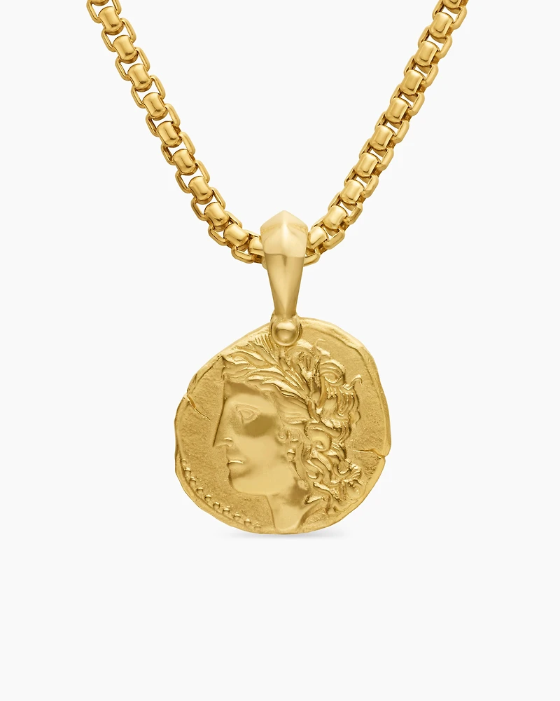 Virgo Amulet in 18K Yellow Gold, 27mm