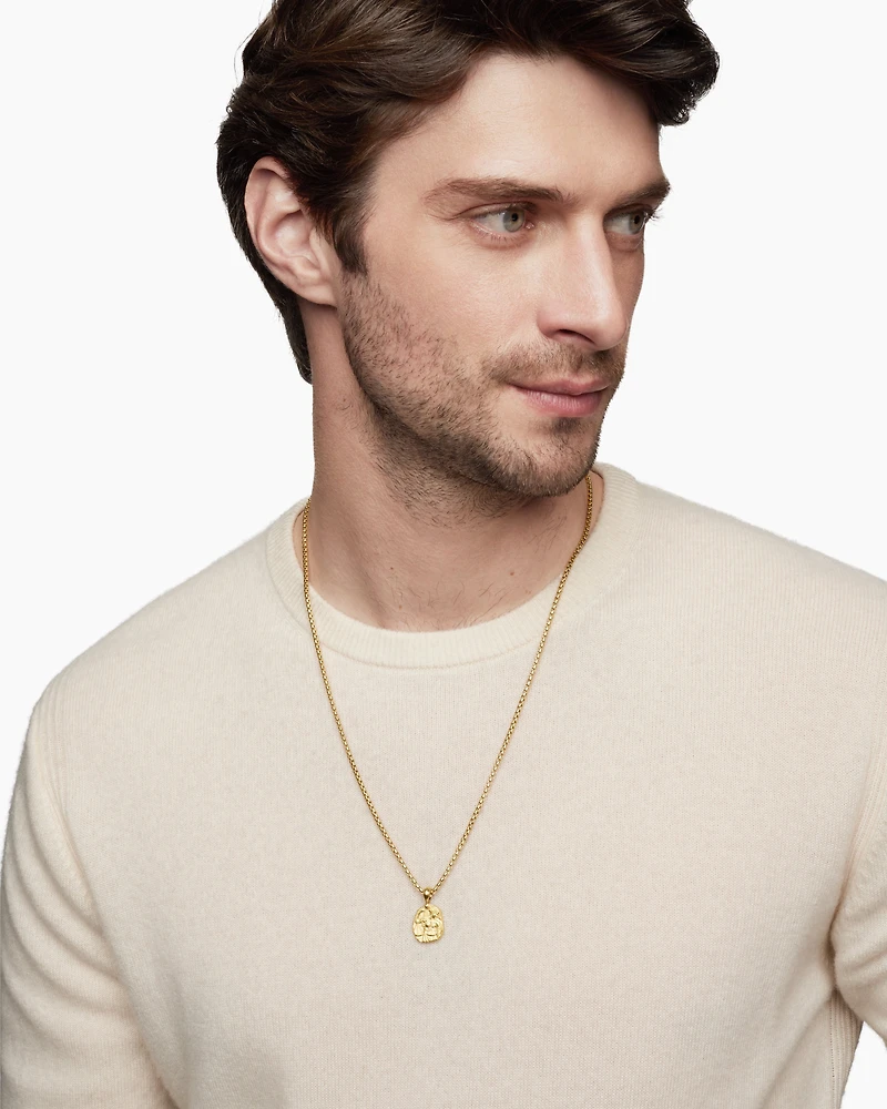 Libra Amulet in 18K Yellow Gold, 17mm