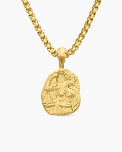 Libra Amulet in 18K Yellow Gold, 27mm