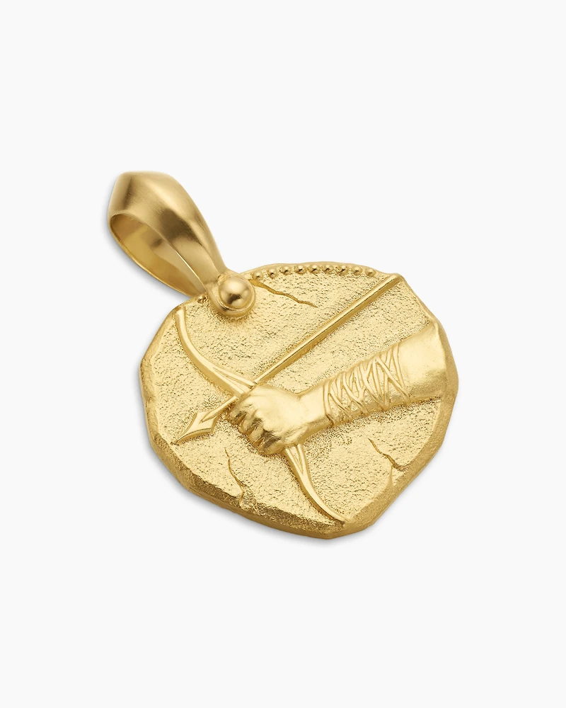 Sagittarius Amulet in 18K Yellow Gold, 27mm