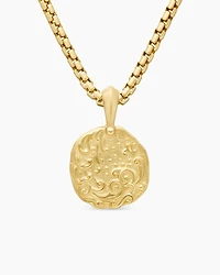 Aquarius Amulet in 18K Yellow Gold, 27mm