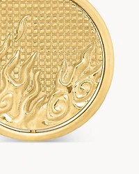 Water and Fire Duality Amulet in 18K Yellow Gold, 24mm