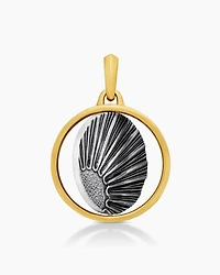 Storm Duality Amulet in Sterling Silver with 18K Yellow Gold, 23.6mm
