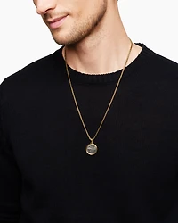 Storm Duality Amulet in Sterling Silver with 18K Yellow Gold, 23.6mm