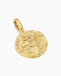 Dragon Amulet in 18K Yellow Gold, 21mm