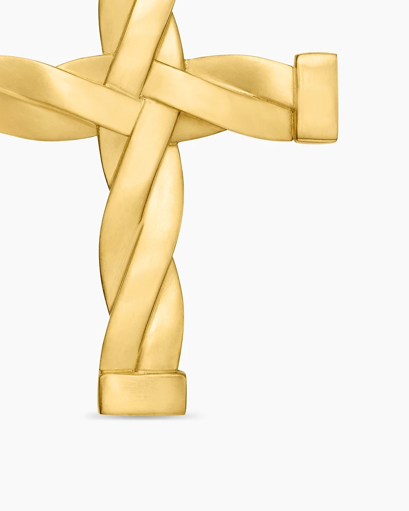 DY Helios™ Cross Pendant in 18K Yellow Gold, 48mm