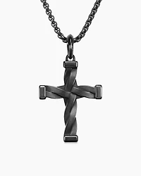 DY Helios™ Cross Pendant in Black Titanium, 48mm