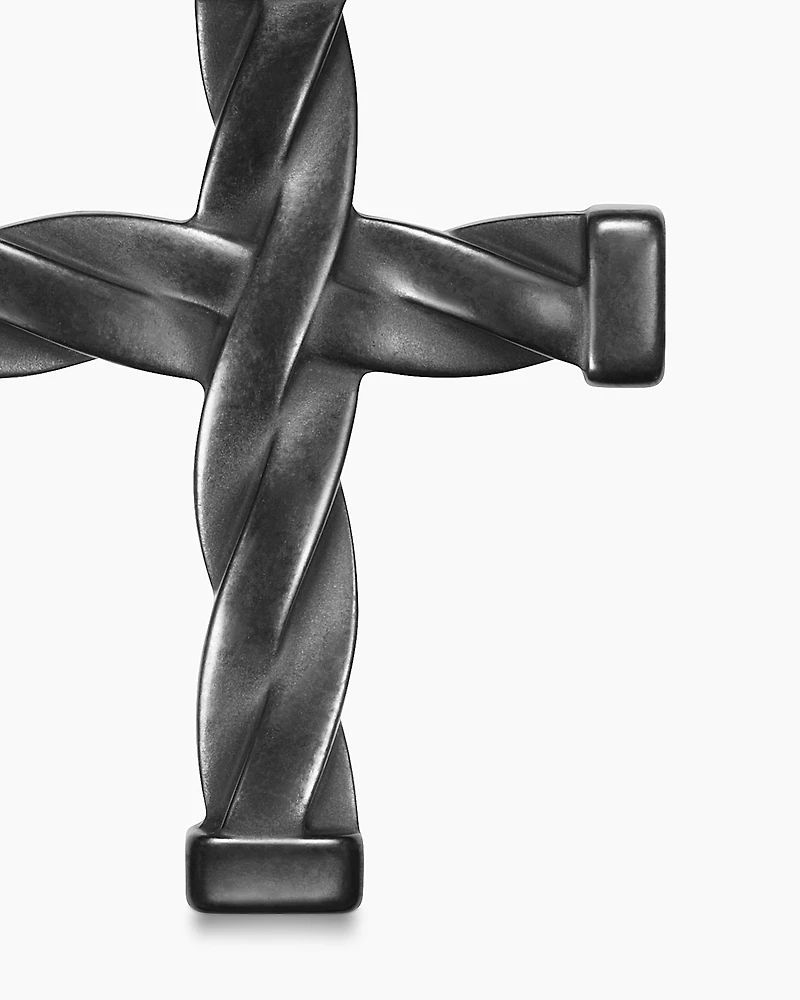 DY Helios™ Cross Pendant in Black Titanium, 48mm
