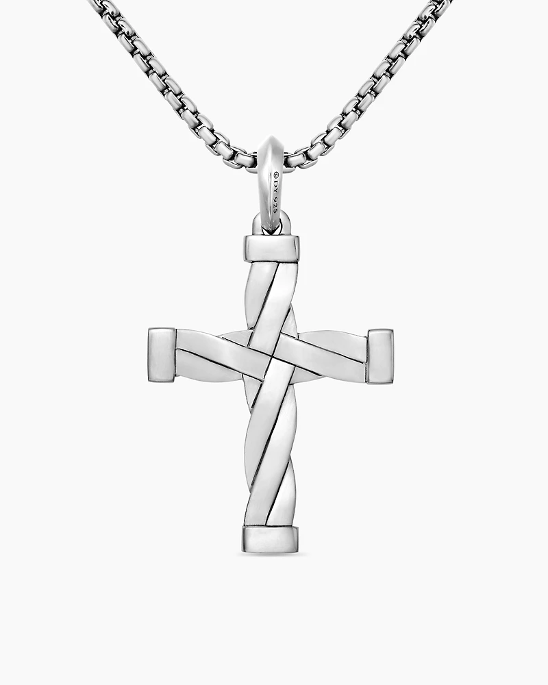 DY Helios™ Cross Pendant in Sterling Silver, 48mm