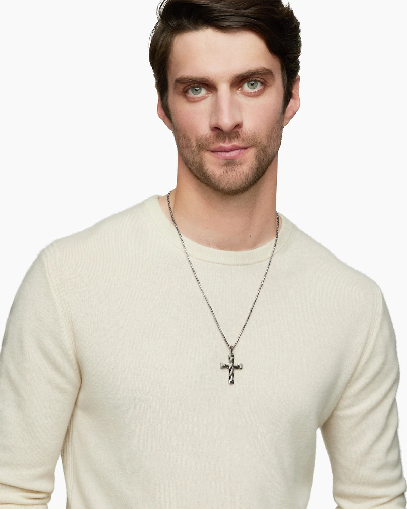 DY Helios™ Cross Pendant in Sterling Silver, 48mm
