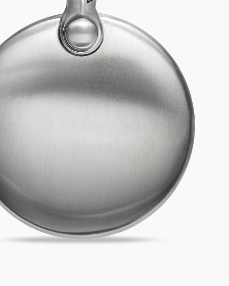 Petrvs® Wolf Amulet in Sterling Silver with Black Diamonds, 21mm