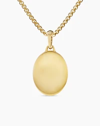 Mary Amulet in 18K Yellow Gold with Diamonds, 20mm