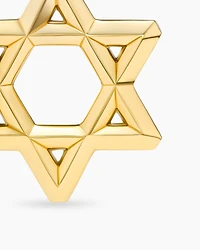 Star of David Pendant in 18K Yellow Gold with Diamonds, 19mm