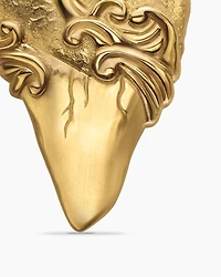 Waves Shark Tooth Amulet in 18K Yellow Gold, 25mm