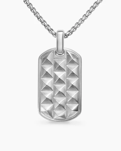 Pyramid Tag in Sterling Silver, 35mm