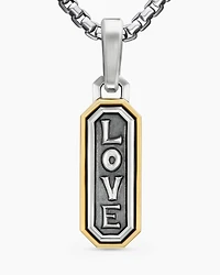 Love Amulet in Sterling Silver with 14K Yellow Gold, 22mm
