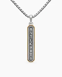 Integrity Amulet in Sterling Silver with 14K Yellow Gold, 43mm